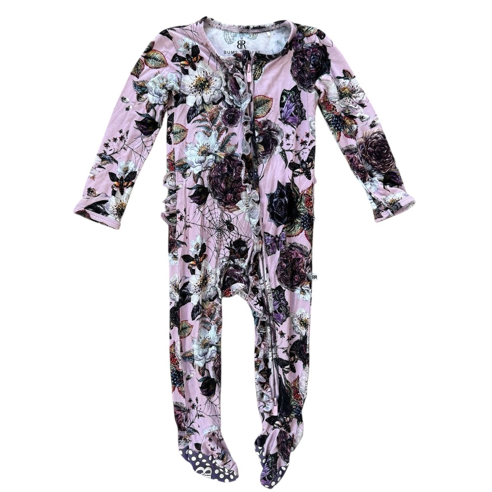 Bums & Roses Bamboo‎ Footie Sleeper Halloween 18-24 months